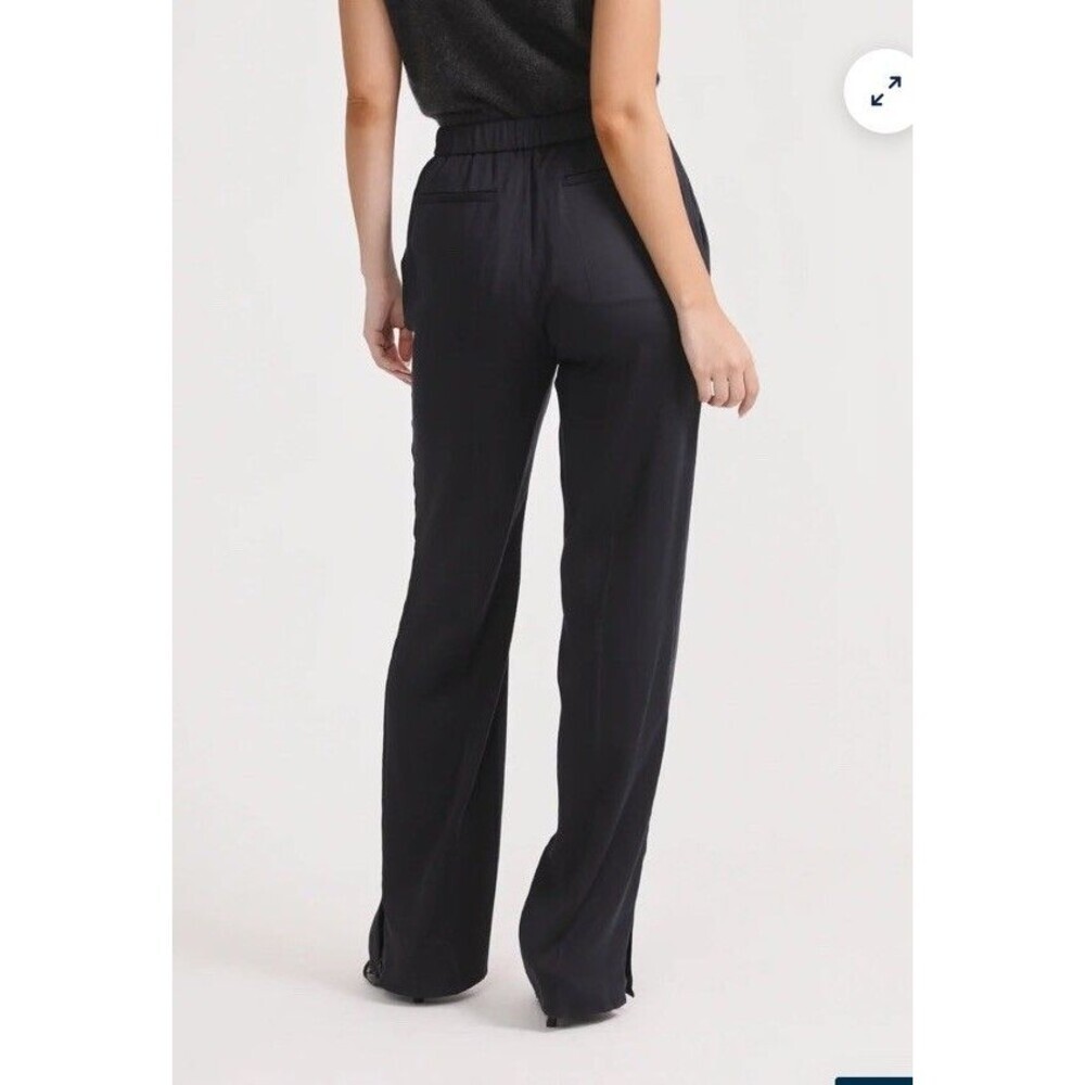 NWT Grana Size Large Black Tencel Side Slit Pants - Picture 5 of 16